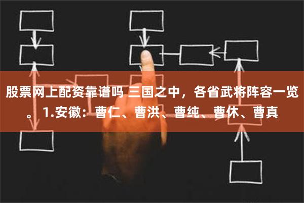 股票网上配资靠谱吗 三国之中，各省武将阵容一览。 1.安徽：曹仁、曹洪、曹纯、曹休、曹真