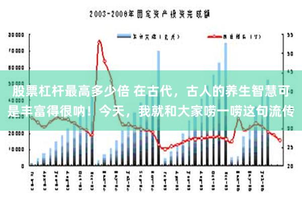 股票杠杆最高多少倍 在古代，古人的养生智慧可是丰富得很呐！今天，我就和大家唠一唠这句流传