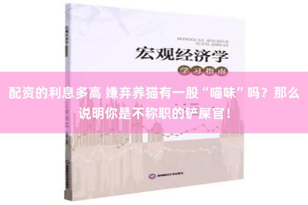 配资的利息多高 嫌弃养猫有一股“喵味”吗？那么说明你是不称职的铲屎官！