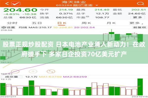 股票正规炒股配资 日本电池产业涌入新动力！在政府援手下 多家日企投资70亿美元扩产