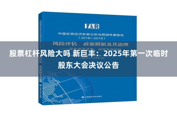 股票杠杆风险大吗 新巨丰：2025年第一次临时股东大会决议公告